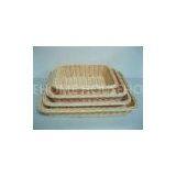 Biege Decorative Bakery Rattan Bread Basket Smellless Hand Made thumbnail-1