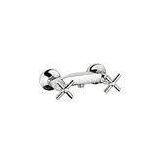 Cross Zinc Handle Shower Mixer Taps Chrome Plated , Wall Mount, Brass Body for Shower thumbnail-1