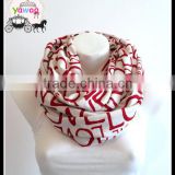 yawoo wholesale valentine's scarves love printed apparel design mommy and me infinity ladies fashion scarf knitted cotton scarf