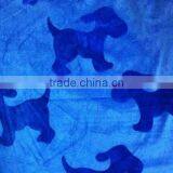 Super Soft Brushed Dog Design Fabric for Baby Garment