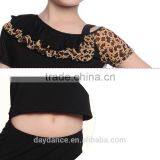 2016 Children Girls Ballroom Performance Latin Dance Skirt Kid Suit Unequal Leopard Dance Dress thumbnail-4