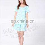 Printing Pattern Ladies Bamboo Fiber Short Sleeves Shorts For Summer thumbnail-5