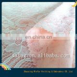 shaoxing textile combined lace with mesh fabric for dress garment