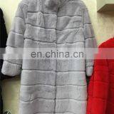 New Fashioned Rex Rabbit Fur Coat Whole Rabbit Fur Skin Women Clothes thumbnail-2