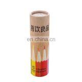 Factory Price Customized Brown Kraft Cardboard Paper Cylinder Box for Colorful Pencil Packaging thumbnail-2
