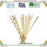 Golden Foil Option Design Paper Straws For Wedding Birthday Party Fashion Drinking Straws Decoration Supplies thumbnail-3