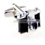 New Novelty 2017 Hot Sale Crystal Vivid 3D High End Tool Black Retro Camera Cufflinks For Men