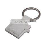 Promotion Metal Custom House Shaped Leather Keychain