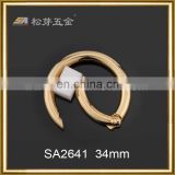 custom size gold plated high quality open O ring buckle