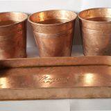2018 Copper Painting Finish of Iron Flower Pot With Handle thumbnail-3
