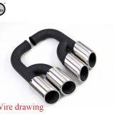 Km for Cayenne S Style 958 2011-2014 Exhaust Tip Exhaust Pipes Muffler Tips Tail Pipe Black Titanium thumbnail-1