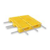 Grid Single Face Four Way 3 Skids Plastic Pallet for Warehouse thumbnail-1