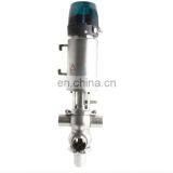 New Style Sanitary Pneumatic Double Seat Mix Proof Valve With Control Head for Dairy Pipeline System thumbnail-4