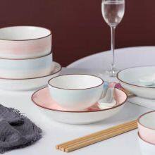 Japanese Ceramic Bowl and Dish Set thumbnail-1