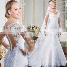 2020 New White Women Long Sleeve Lace Bridal Wedding Gowns Wedding Dress thumbnail-3