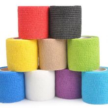 5cmX4.5m Amazon top seller medical first aid nonwoven cohesive elastic bandage with natural rubber