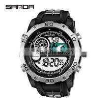 SANDA 795-1 Latest Water Resistant Analog Digital Silicone Watches Fashion Branded Wrist Watch thumbnail-1