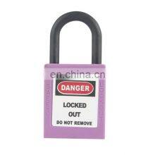 38mm Nylon Plastic Key Master Padlock Shackle Colorful Industrial Loto Safety Padlock thumbnail-3