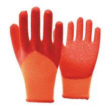 10Gauge 21S Cotton Liner Latex Crinkle 3/4 Coated Work Gloves thumbnail-2
