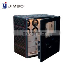 JIMBO New Automatic watch box winder safe Mabuchi Motor Orbit Led Luxury Watch Winder Safe