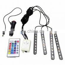 RGB LED car light strip, LED atmosphere lamps, 12V remote control car interior light