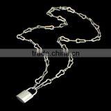 Fashion Europe Luxury Long 316L Stainless Steel Lock Necklaces thumbnail-2