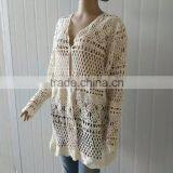 2016 Summer Promotion High Quality Cotton Fabric Lace Coat,lace Cardigan thumbnail-3