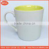 Mug Sublimation Ceramic Coffee Mug for Promotion With Custom Design ,matte White and Shinny Yellow thumbnail-2