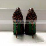 Catwalk New Arrival Leopard Patent Leather 120mm High Pointed Toe Stiletto J-String Shoes Women thumbnail-6