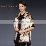 Manufacturer Wholesale 100% Silk Hijab Scarf Euro Style Digital Printing Silk Scarves Girls Party Dresses thumbnail-5