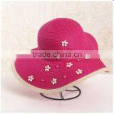 QXSH0019 Floppy Panama Hat New Summer Straw Hat With Flower Beach Hat thumbnail-1