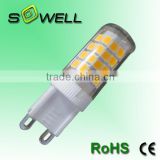 230V 4W 51SMD 2700-3000K/6500-7000K 50*16mm plastic CE/RoHS G9 LED corn Bulbs