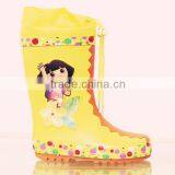 Kawaii Fancy Kids Rain Boots With Cartoon Character,OEM Rubber Boots With Collar,adjustable Gum Shoes for Kids thumbnail-1