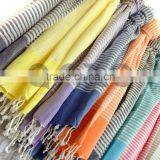 Turkish Towel Peshtemal - Bath Beach Spa Hammam Towel - Fouta Sarong Throw thumbnail-1
