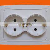European Style Flush Mounting Schuko Socket Outlet Double (F2210)