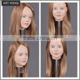Styling Real Hair Hairdressing Silver Mannequins Head for Wigs Sale thumbnail-2