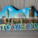 Polystone Souvenir Polyresin Fridge Magnet, Customized Tourist Magnet,,resin Magnet