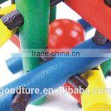 2015 Hot Sale Wooden IQ Intelligent PuzzleKongming Lock Brain Teaser Colorful Twelve Sisters thumbnail-3