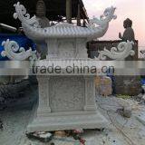 Funeral Coffin, Cremation Urn Drgon White Marble Stone Hand Carved Sculpture From Vietnam