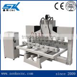 Wood chair leg industry multi heads cnc rotary router engraving machine cnc 3d router