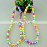 Colorful Flower Round Shape Necklace for Kids Jewelry Beaded Necklace