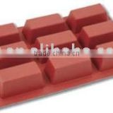 9 Cavities Rectangle Silicone Cake Molds