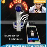 Promotional Customized PVC Usb Bluetooth Programmable Message Fan thumbnail-1