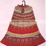 Cotton Panel Printed Crinckle Skirts Elasticate Belt Falda Algodan 3panel skirts Ghaghara indiaitem ethnicskir