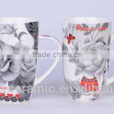 14oz Vintage Flowers Coffee Mugs