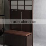 European style wood dressing bench wooden entrance table