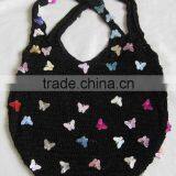 Crochet Beaded Handbag Shoulder Bag