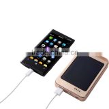 high quality outdoor solar mobile charger, solar power bank 6000mah battery
