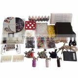 Complete 3 rotary tatto machine set tattoo type kit / beginner tattoo kit