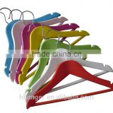colored wooden hangers for children